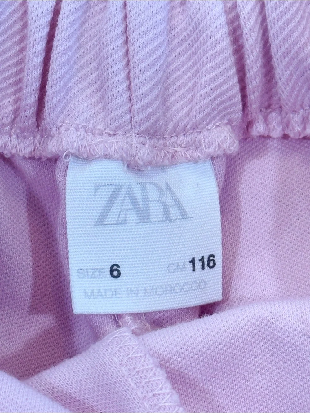 Zara girls pink button front shorts sz 6
